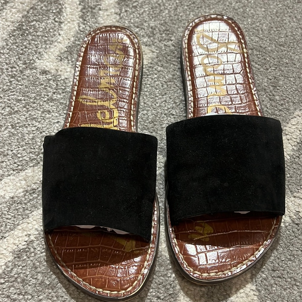 Sam Edelman suede slip on sandals